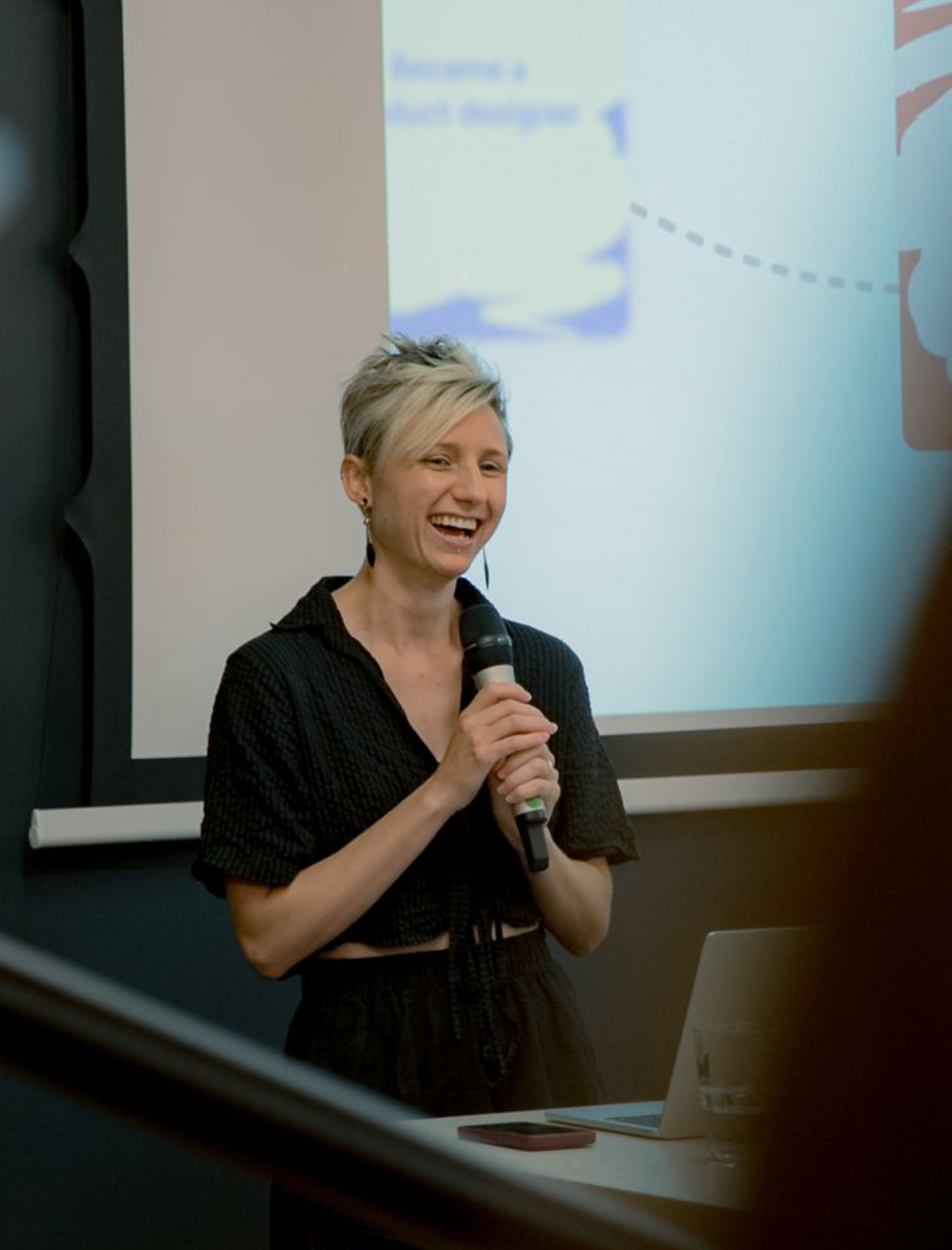 Justine speaking at IDS